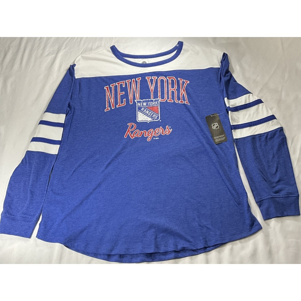 NHL Hockey New York Rangers Long Sleeve Shirt Women's Large 12/14